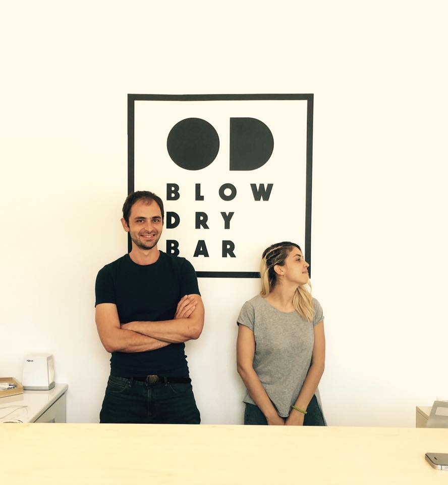 Alexander Adamyan and Hrachuhi Arakelyan founders of OD Blow Dry Bar beauty salon