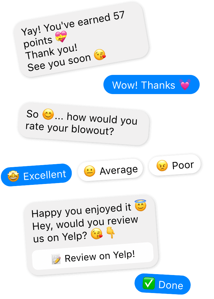 Collect customer feedback and insights directly from the conversations between client and salon